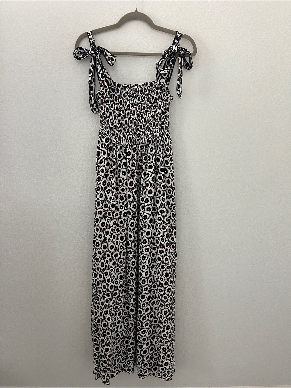 Diane von Furstenberg for Target Floral Smocked Midi Dress XXS Pockets Side Slit
